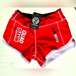 Live Sore workout booty shorts XS DAMN QUAD NWT